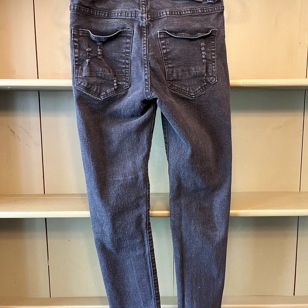 Rue 21 Premium Skinny Supreme Flex Black Distressed Jeans - Picture 4 of 10